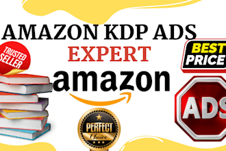setup amazon kdp ads campaign to book kindle book sales, ebook marketing service