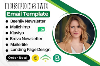 design klaviyo, mailerlite, brevo, mailchimp email marketing template newsletter