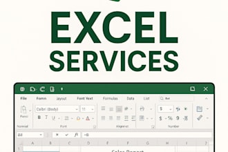 create excel charts, formulas, pivot tables, vlookup and reporting