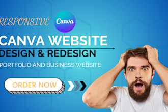 build canva website design canva landing page, canva portfolio website