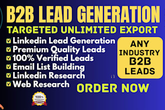 provide a high quality USA b2b lead generation and email list building