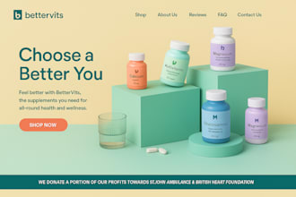 design seo optimized nutraceutical website, sarms, peptides, supplement website