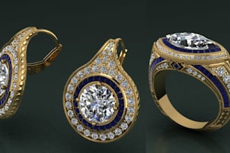 design, edit custom 3d cad jewelry stl file, pendant,ring, or model for 3d print