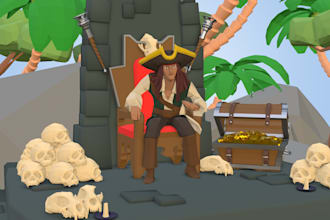 create 3d low poly diorama for games or visuals