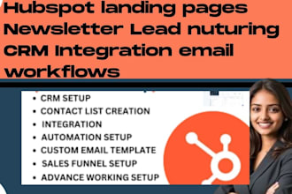 hubspot landing pages newsletter lead nuturing CRM integration email workflows
