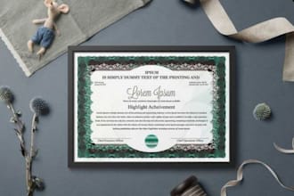 design professional gift diploma award custom certificate template in 24 hours