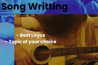 write original and captivating lyrics for your song
