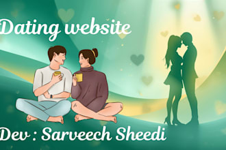 create modern online dating webapp