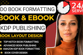 do amazon KDP book formatting, interior layout design, paperback or kindle ebook