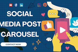 do instagram linkedin tiktok social media carousels social media post design