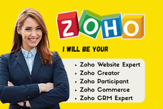be your zoho workflow expert, zoho creator, zoho commerce, zoho participant