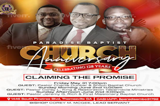 do fb, instagram, social media flyer, church flyer, online or event flyer design