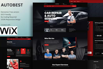 design wix car dealership car wash mechanic auto part store auto service website