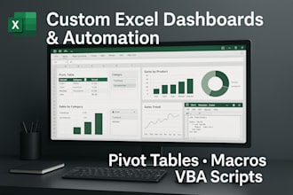 create microsoft excel spreadsheet dashboard with excel vba, macros, pivot table