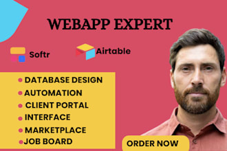 setup airtable, airtable database, softr webapp, write airtable formulars, softr