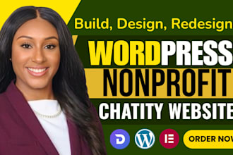 create nonprofit charity ngo fundraising website donation wordpress website