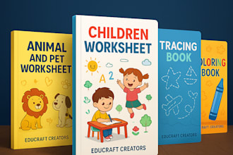 design fun preschool worksheets, tracing, coloring and activity pages for kids