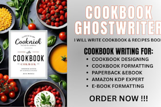 write quality cookbook recipe book cookbook design cookbook formatting ebook kdp