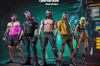 draw fantasy, sci fi, cyberpunk character art for you