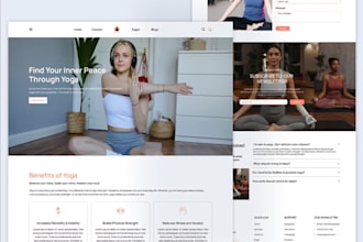 design yoga website, fitness, gym, personal trainer website with wordpress
