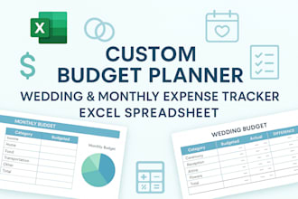 design monthly budget planner wedding budget expense planner excel spreadsheet