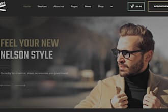 design barbing salon website barbers shop hair salon landing page hair website