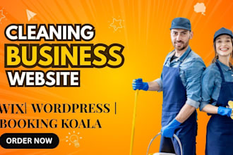 build stunning house cleaning website, booking koala house, office cleaning,hvac