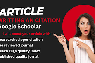 write and publish article in peer reviewed google scholar citation index journal