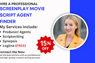 write industry standard screenplay movie script, TV series film script, synopsis