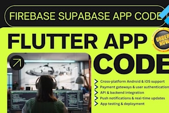 develop flutter app with firebase supabase stripe payment user admin dashboard
