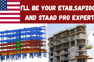 do structural design analysis calculation with etabs, sap2000 revit, autocad