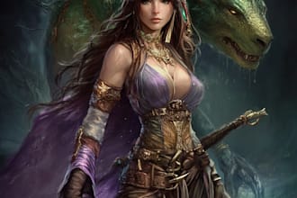 do an awesome dnd character, party or any fantasy character