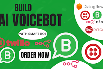build twilio openai voice ai bot with voiceflow vapi retellapi n8n crm smart bot