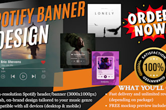 design custom spotify banner design soundtrap header and cover art music profile