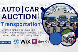 design modern auto auction auto detailing auto transportation wordpress website