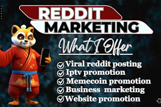 do viral reddit post marketing for iptv business website ai app crypto memecoin