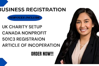 register your canada nonprofit US 501c3 UK charity and provide bylaws