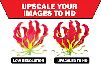upscale your artwork, fix flaws, and increase image resolution to HD