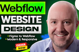 build, webflow website design and convert figma to webflow landing page design