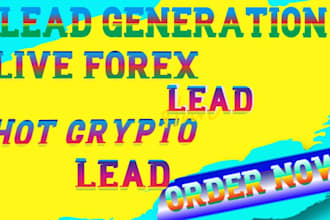 provide hot crypto forex leads, live forex lead, forex crypto leads, crypto lead