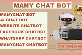 setup ai chatbot, manychat, chatgpt bot, whatsapp chatbot, shopify chatbot