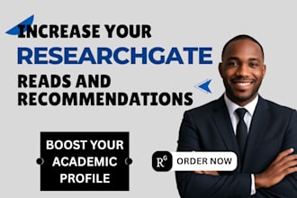 increase your readers and recommendations in researchgate to boost profile