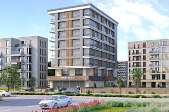 do commercial house multifamily unit apartment community building rendering