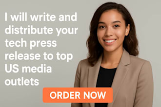 craft and publish a tech press release to USA top medias