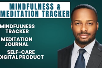 create a digital mindfulness and meditation tracker for etsy, notion and shopify