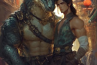 craft a detailed illustration of a fantastical or dnd character