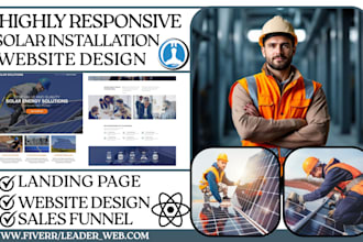 solar install website, solar panel, roofing, handyman construction solar website