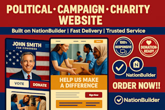 build political nationbuilder website, campaign nationbuilder website, charity