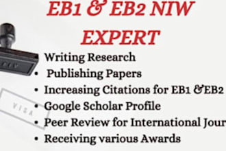 write and publish scholarly article and citation for eb1a, eb1 niw requirement