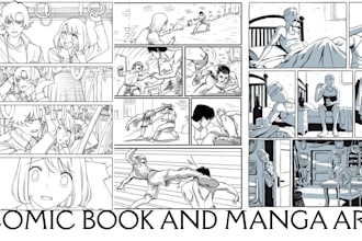 draw comic book comic storyboard webtoon manga  art page graphic novel as artist